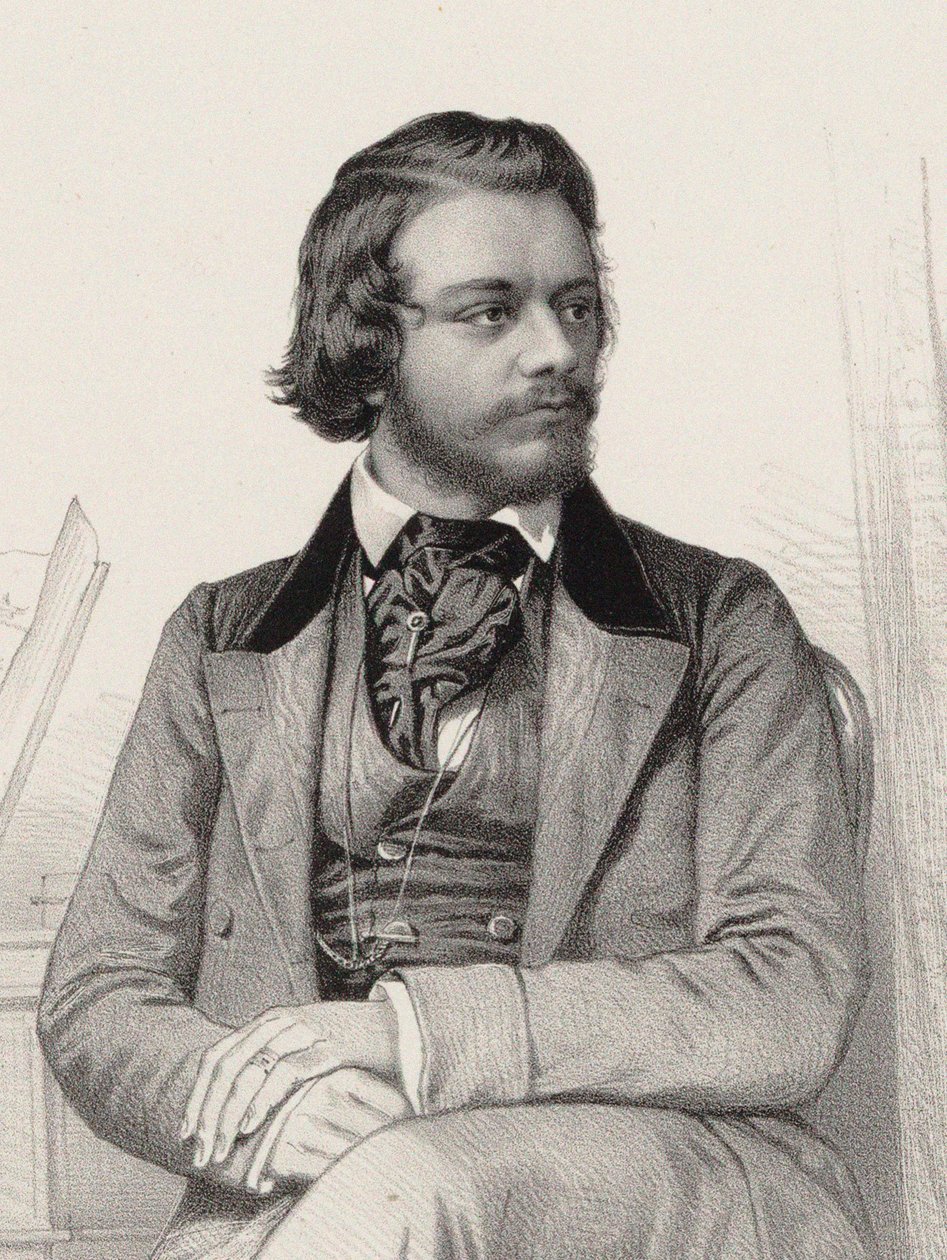 Piyanist ve besteci Theodor Leschetizky'nin portresi 1830-1915, yaklaşık 1860. by Emile Desmaisons