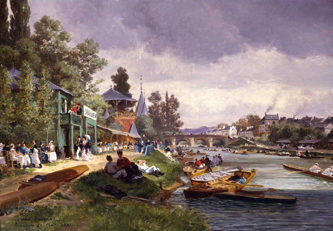 Joinville Le Pont, 1873 by Emile Edme Laborne