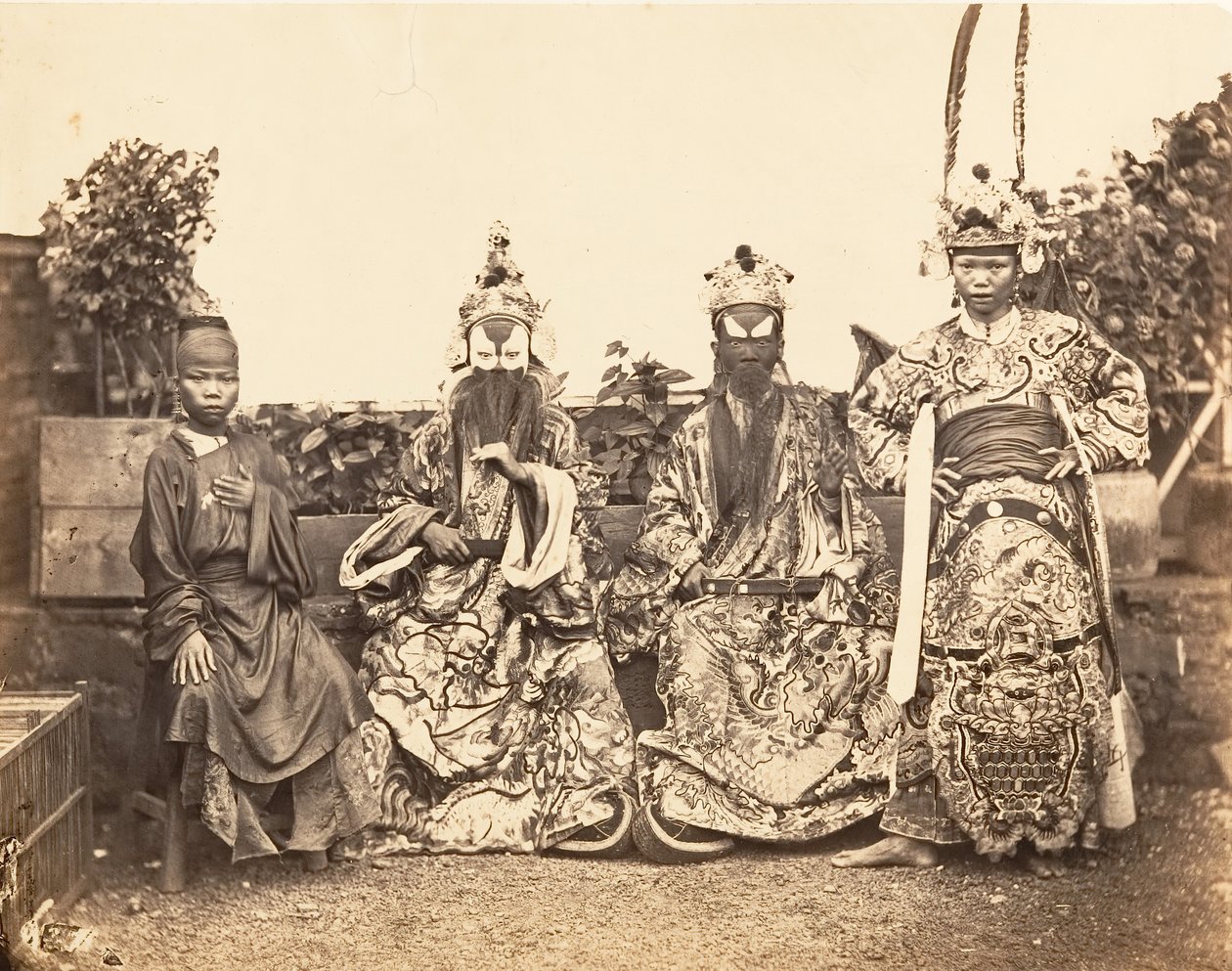 Tiyatro Kostümleri, Saygon, Cochinchina, 1866. by Emile Gsell