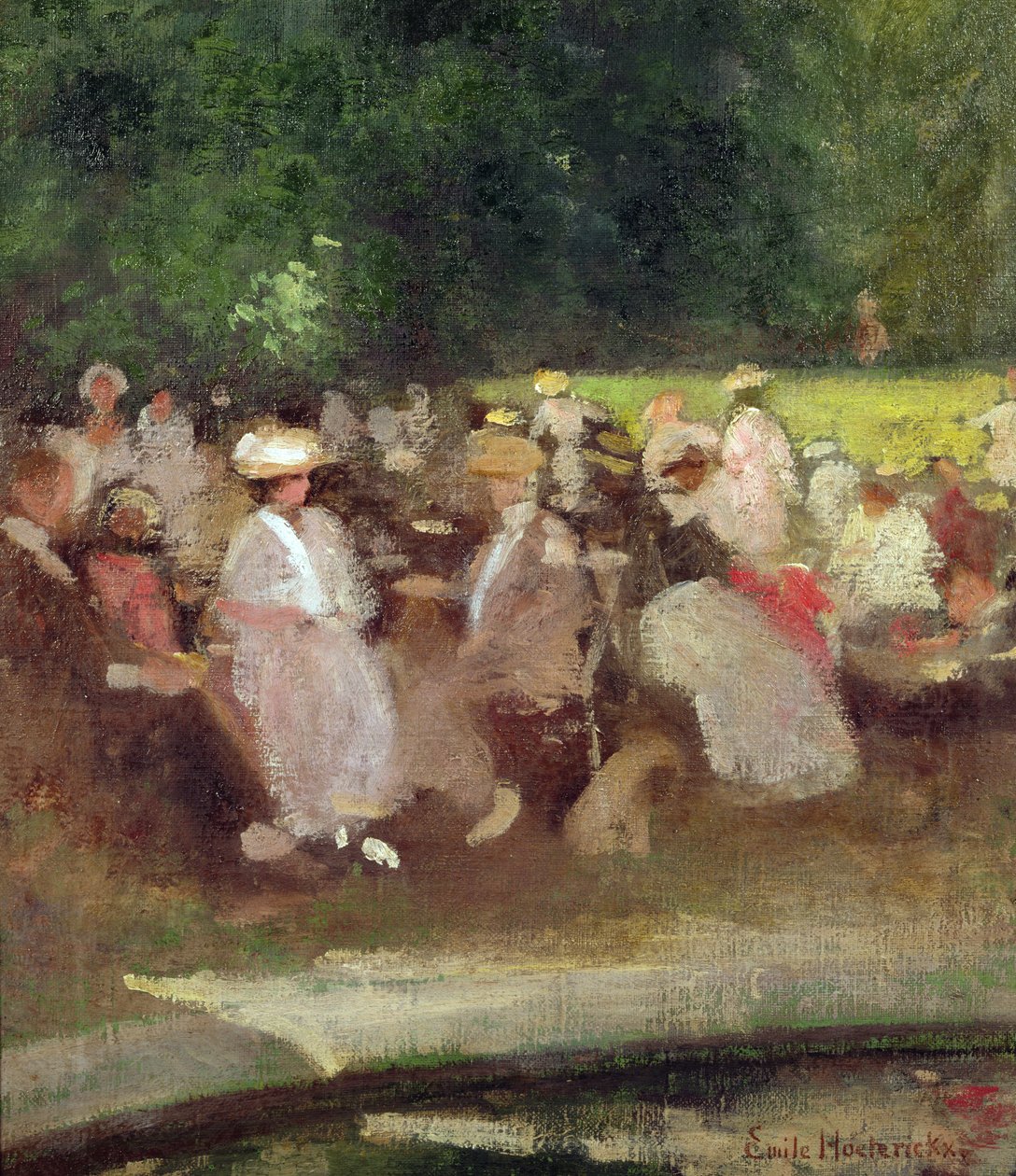 Parkta Yaz, 1881 dolayları by Emile Hoeterickx