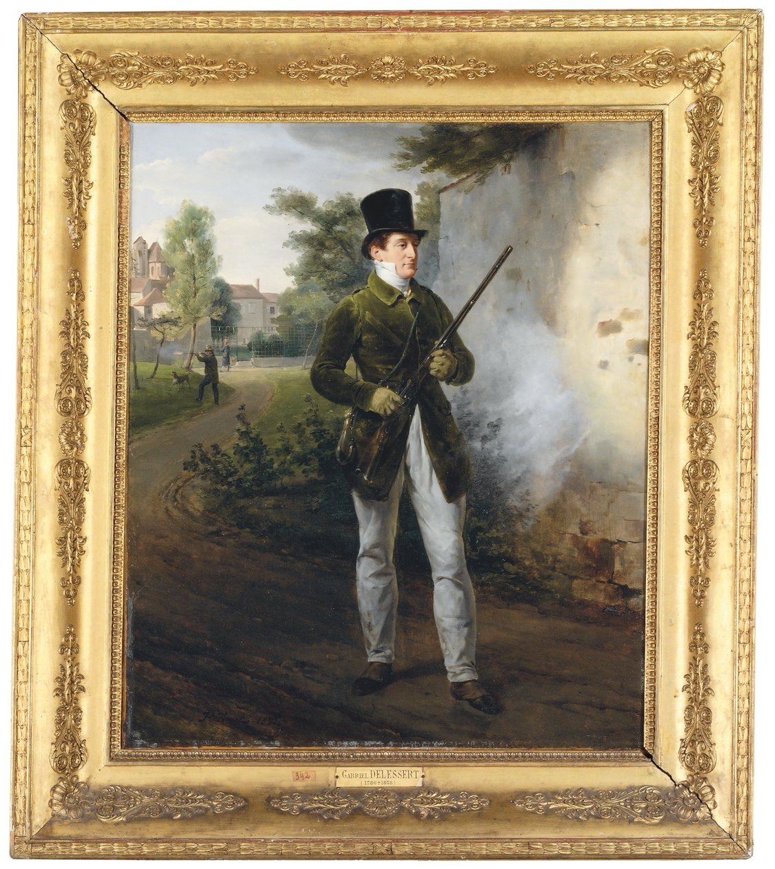 Gabriel Delessert atış kıyafetleriyle by Emile Jean Horace Vernet