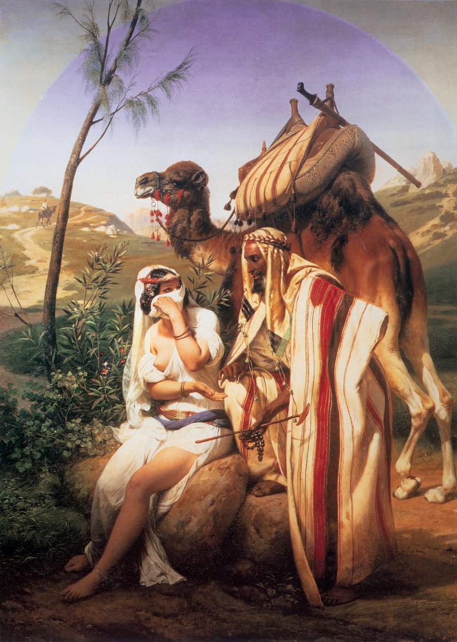 Yahuda ve Tamar, 1840. by Emile Jean Horace Vernet