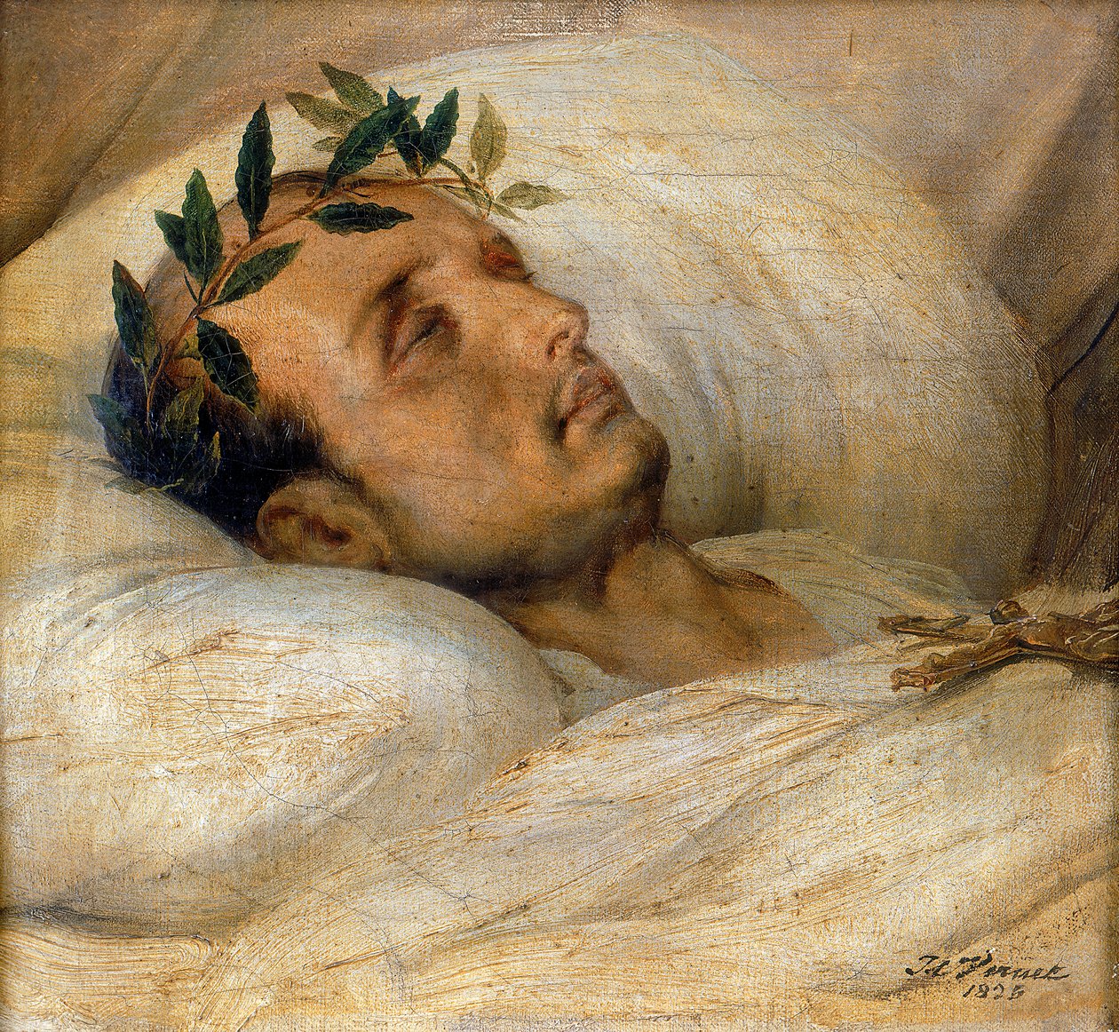 Napolyon ölüm döşeğinde, Mayıs 1821. by Emile Jean Horace Vernet