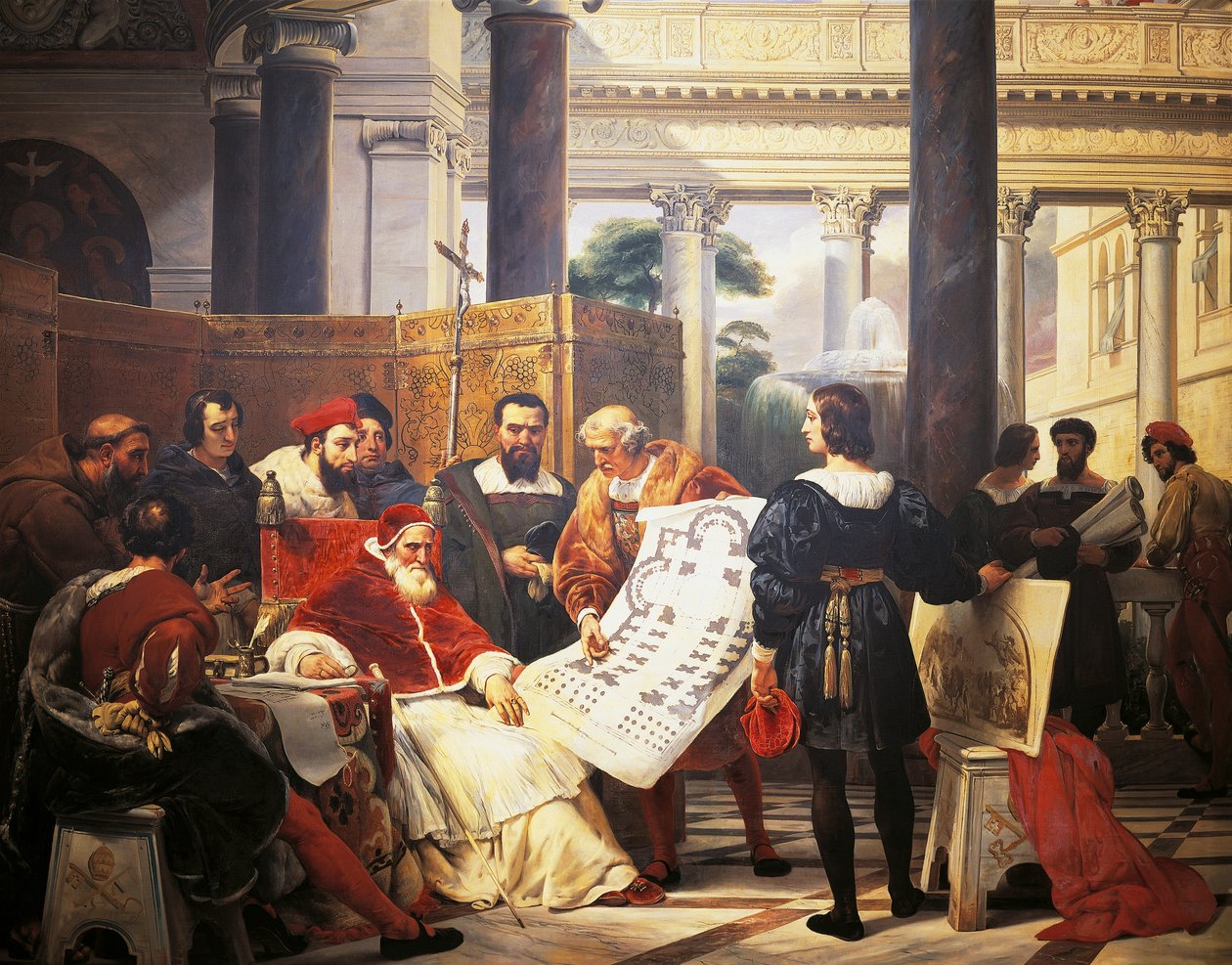 Papa Julius II, Bramante Michelangelo ve Raphael