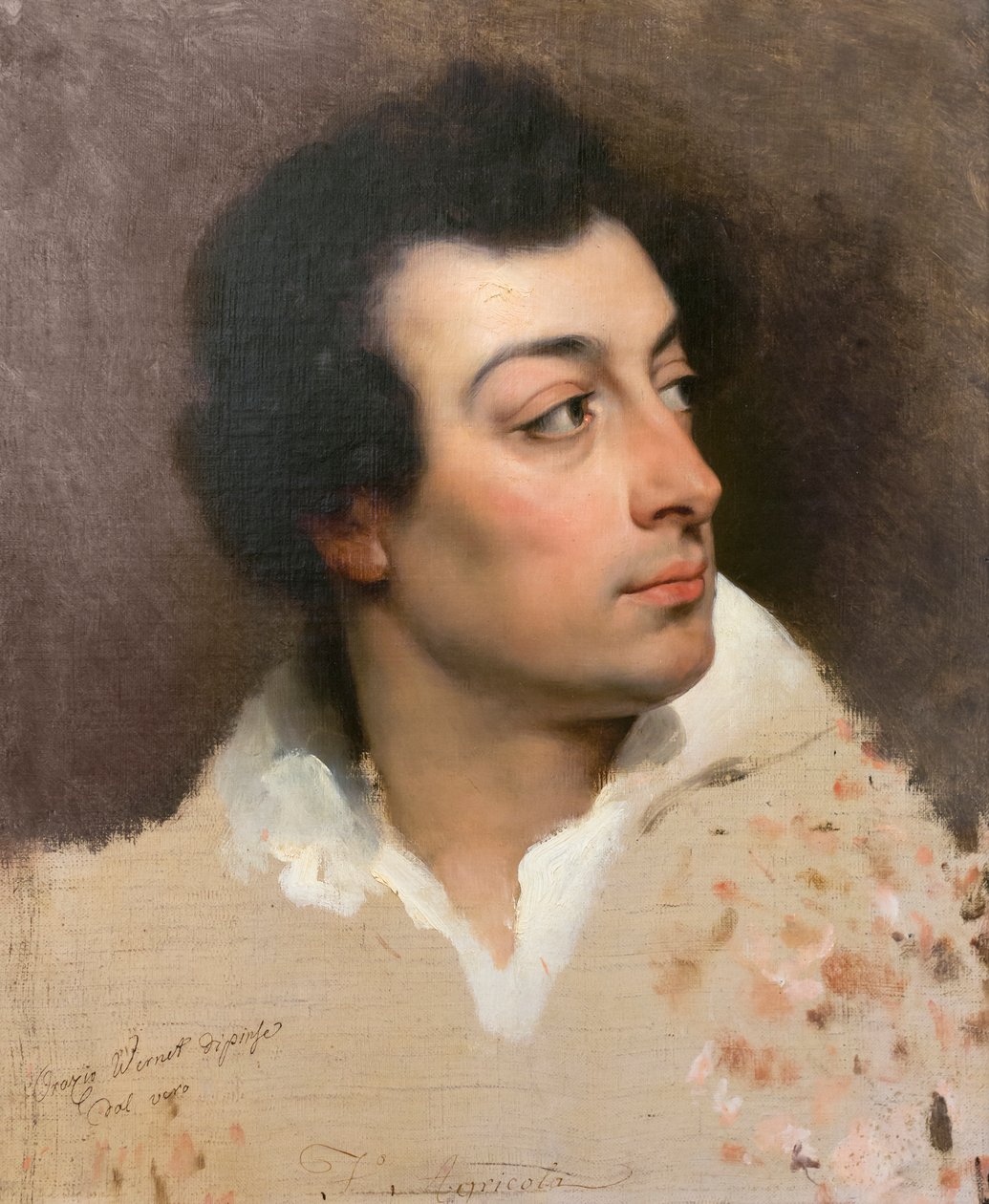 Filippo Agricola'nın portresi, yak. 1820 (tuval üzerine yağlı boya) by Emile Jean Horace Vernet