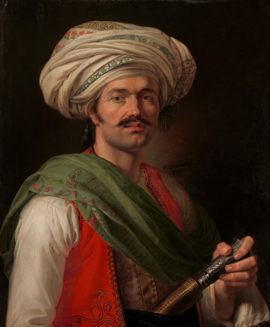 Bir Memlük Portresi, Rüstem Raza Olduğu Söyleniyor ca. 1781-1845, 1810. by Emile Jean Horace Vernet