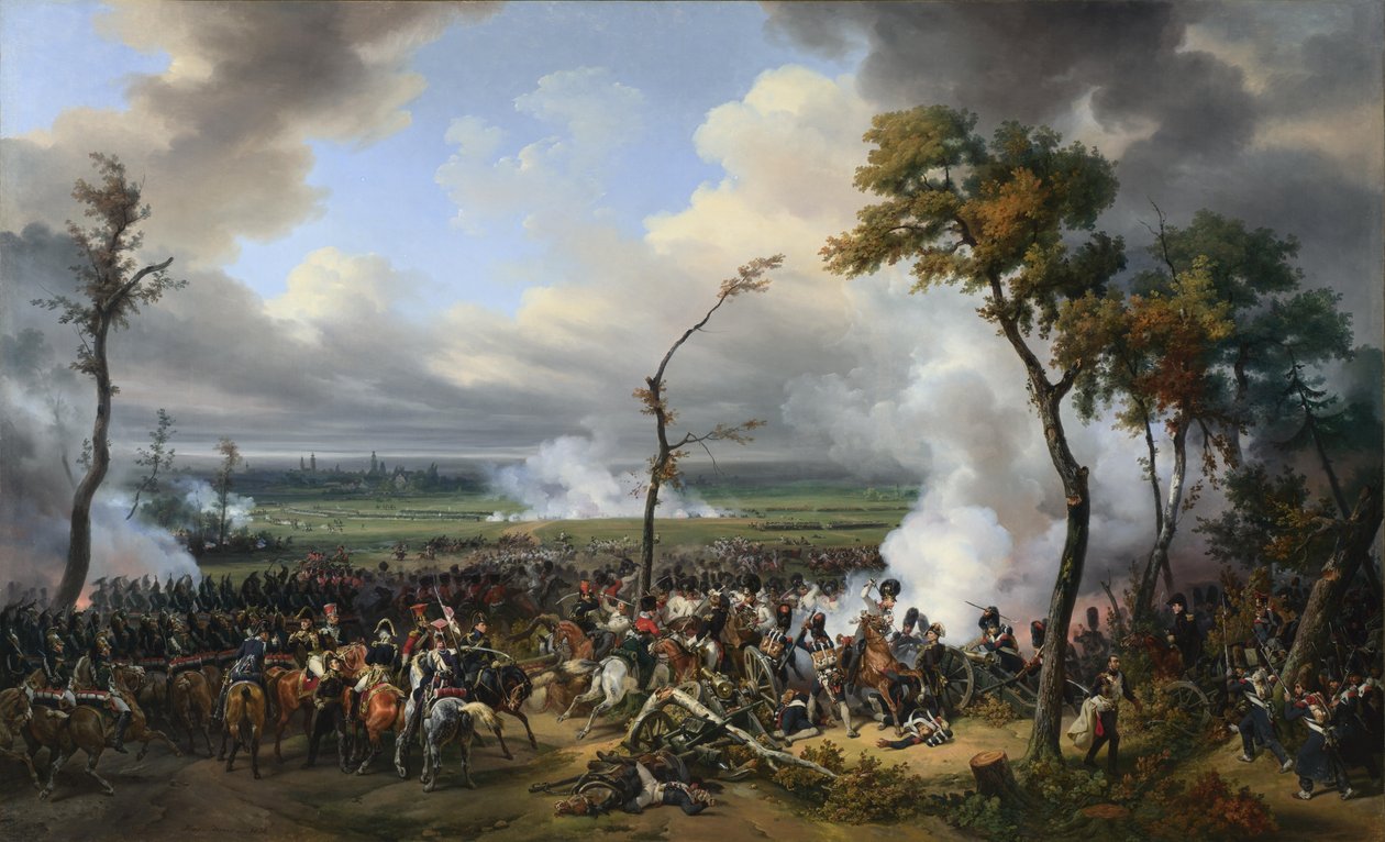 Hanau Savaşı, 1813, 1824 by Emile Jean Horace Vernet