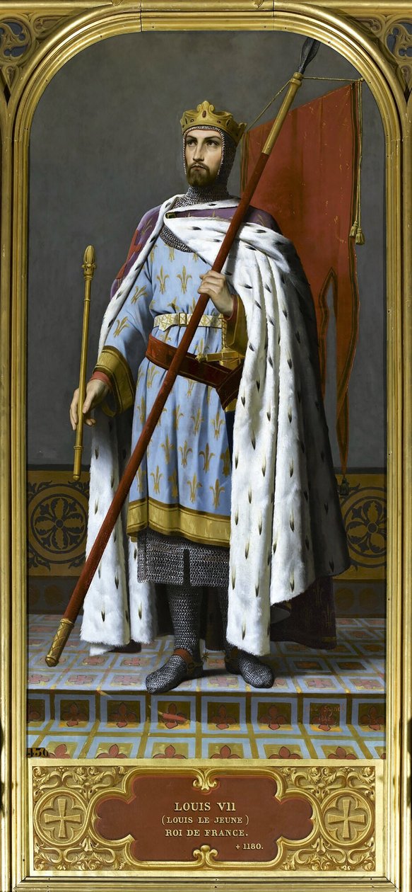 Fransa Kralı VII. Louis 1120-1180, 1842. by Emile Signol