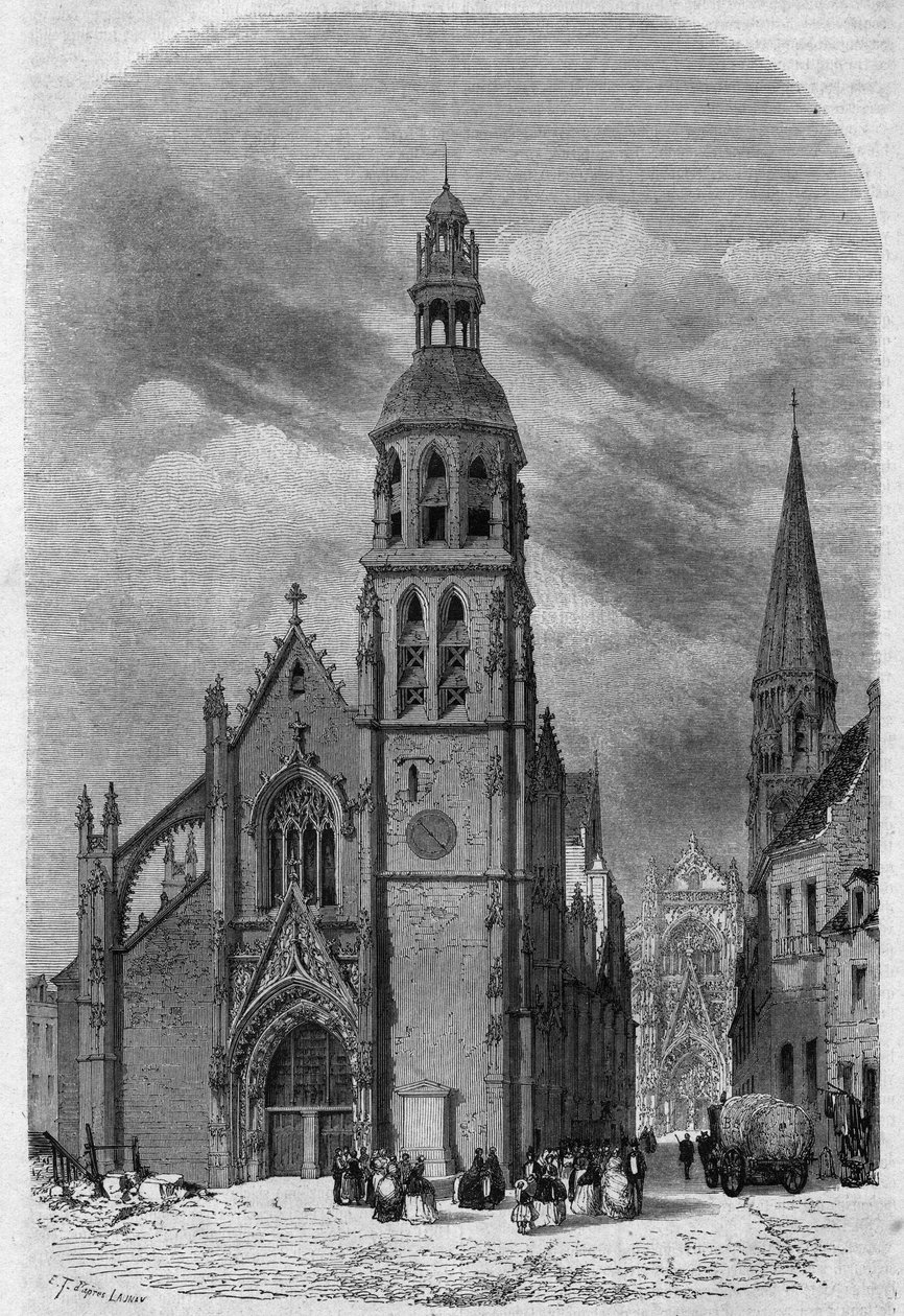 Vendome, Loir ve Cher (41) Saint Martin (15.-16. yüzyıl) kilisesinin 1857