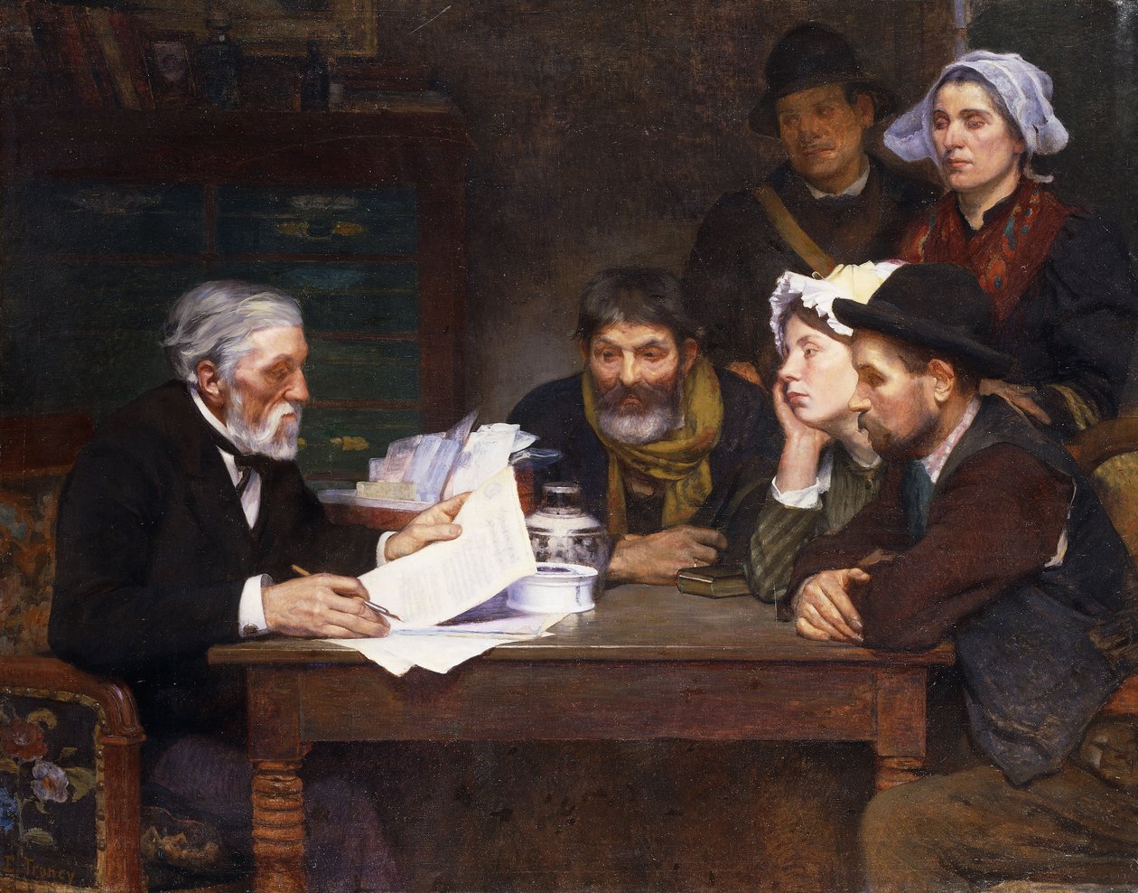 Aile Avukatı (tuval üzerine yağlı boya) by Emile Troncy