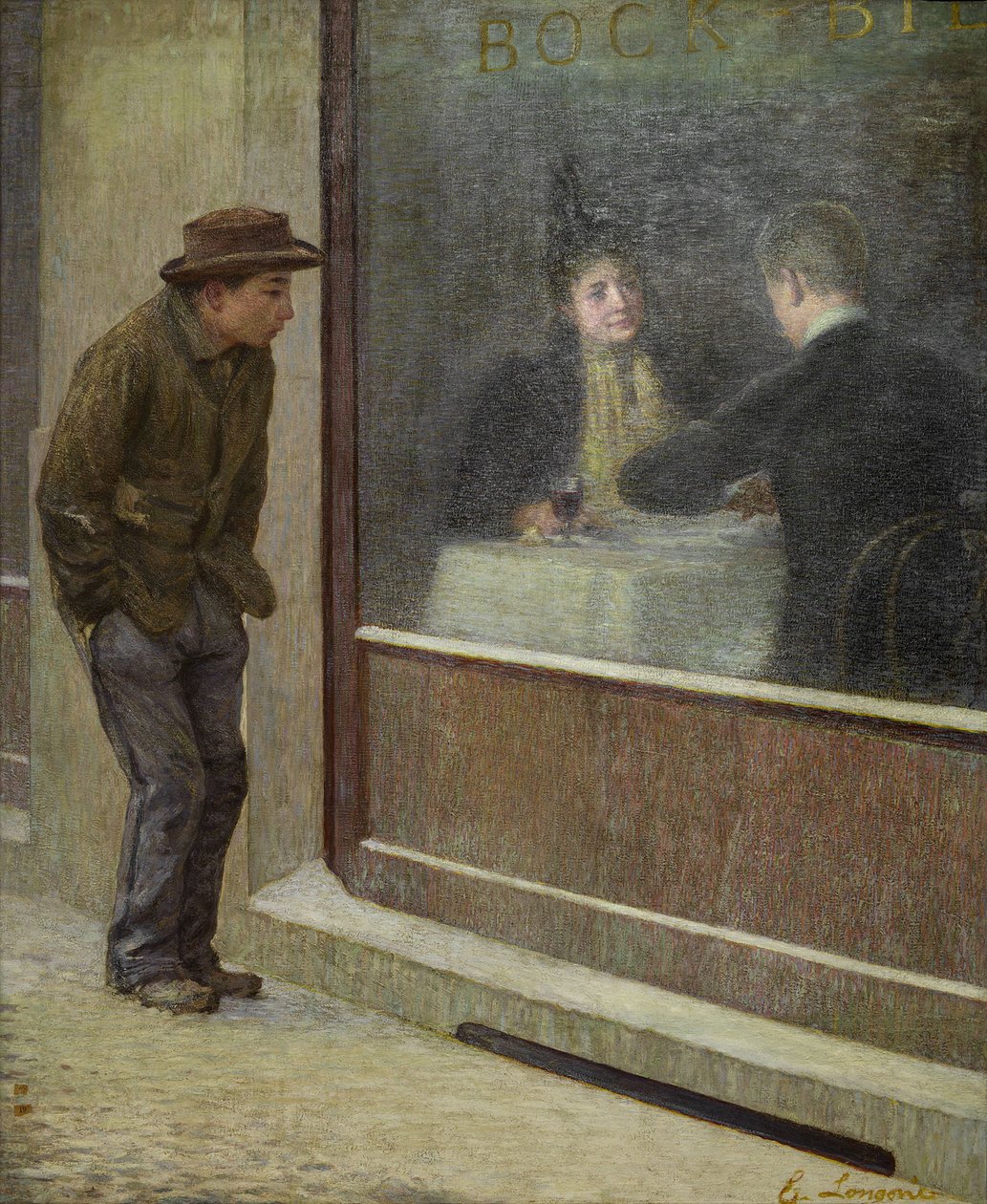 Aç Bir Adamın Yansımaları veya Sosyal Zıtlıklar, 1894. by Emilio Longoni