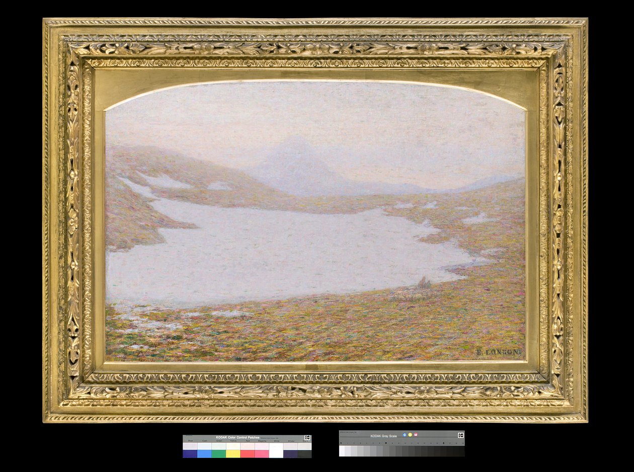 Dağlarda Bahar, 1912 (çerçeveli) by Emilio Longoni