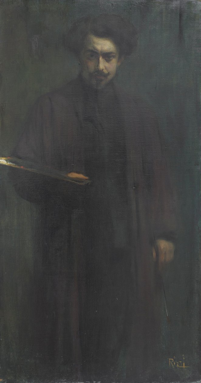 Kendi portresi, Emilio Rizzi (tuval üzerine yağlıboya) by Emilio Rizzi