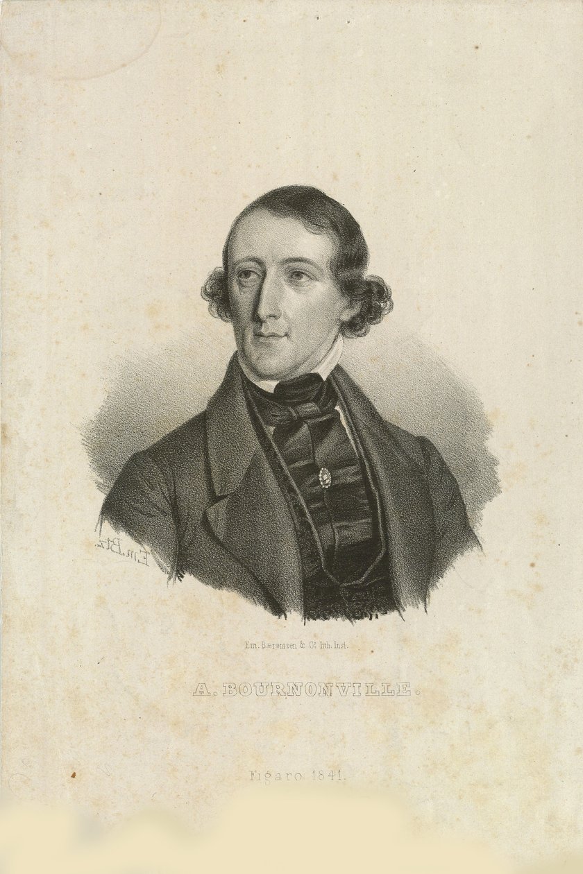 August Bournonville 1805-1879, 1842 portresi. by Emilius Ditlev Baerentzen