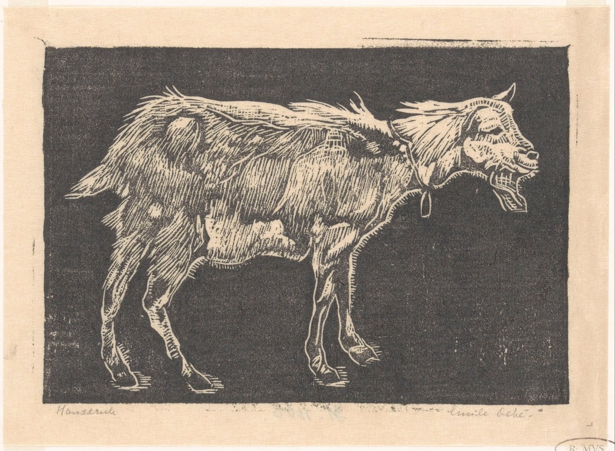 Keçi by Emilius Wilhelmus Dehé (signed by artist)