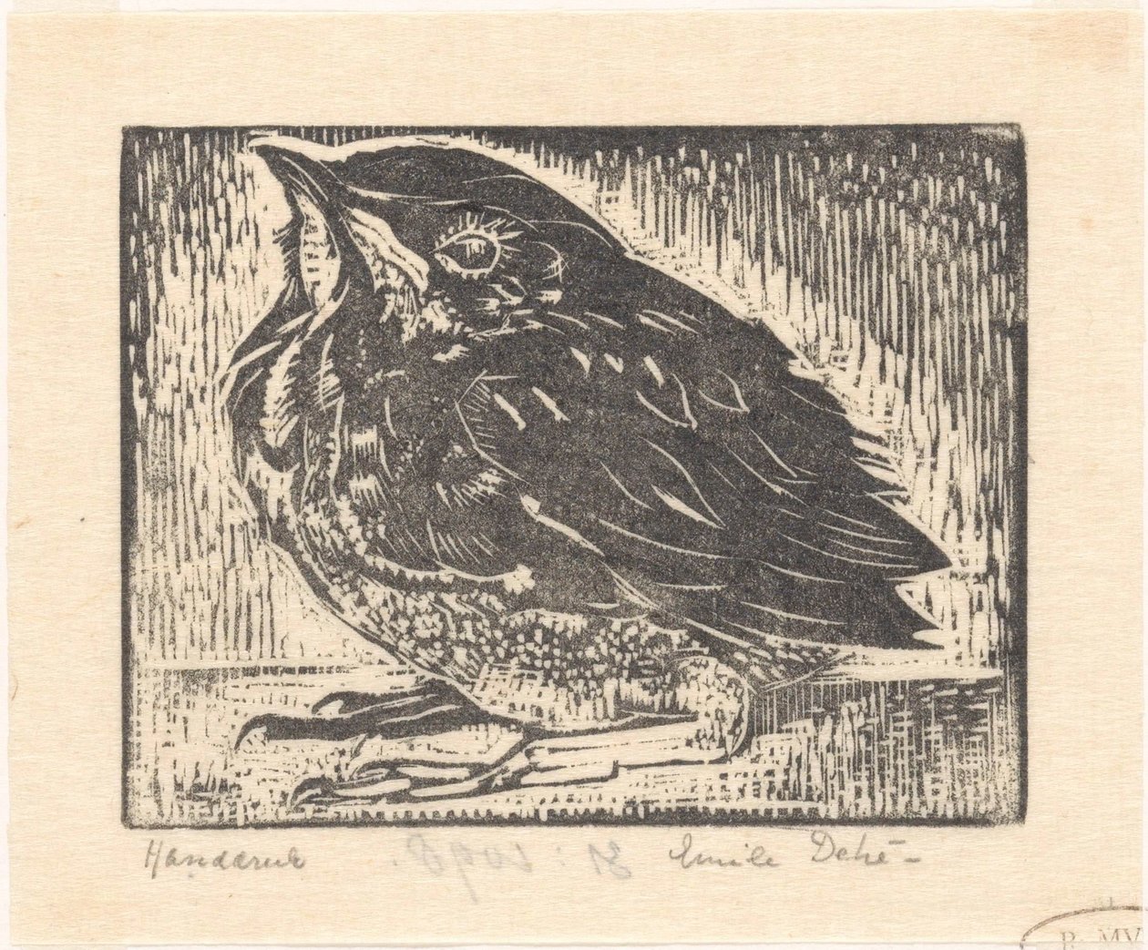 kuş civciv by Emilius Wilhelmus Dehé (signed by artist)