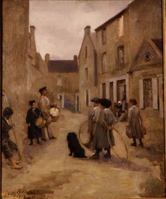 Sokakta Çemberlerle Oynayan Çocuklar, Arromanches by Emily  Childers
