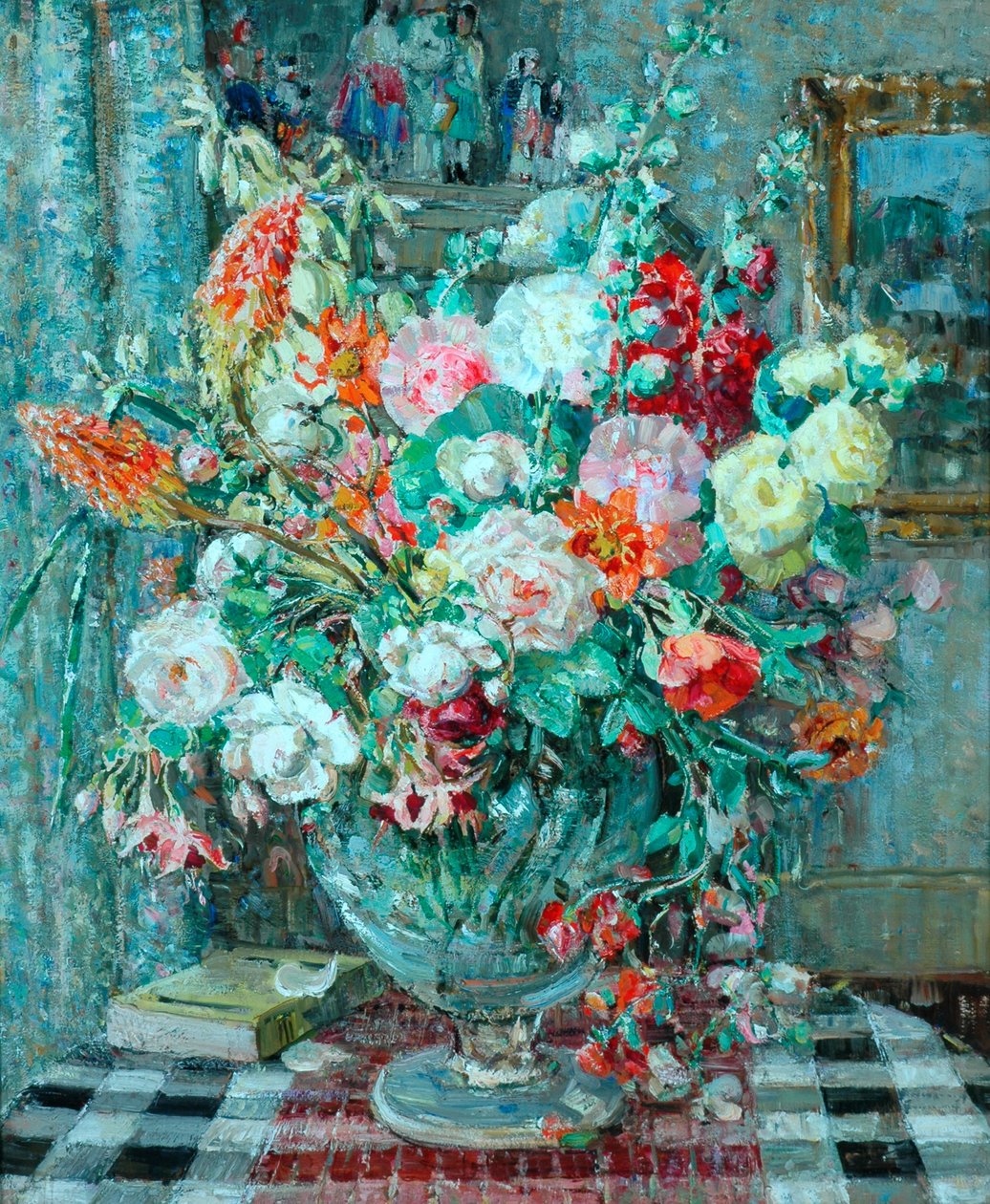 Vazoda Çiçekler, c.1931 (gemideki yağ) by Emily Beatrice Bland
