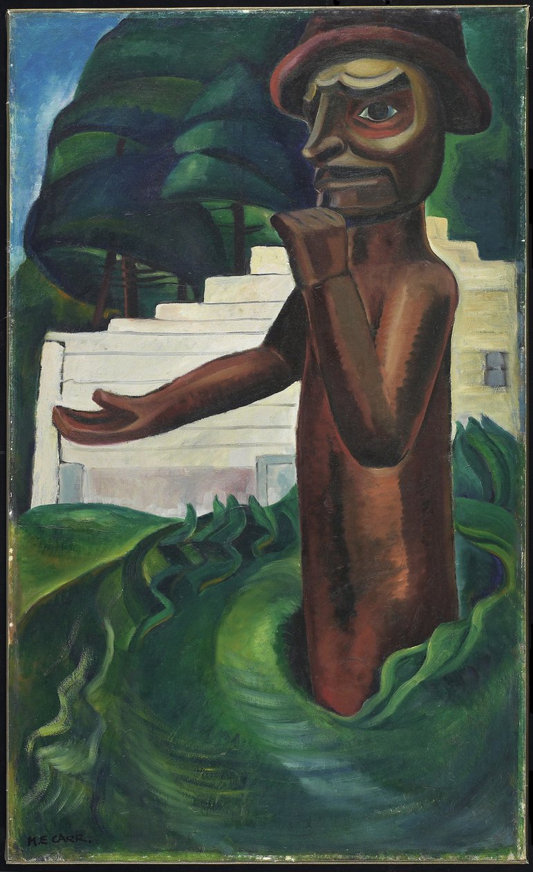 Potlatch Welcome, 1928 dolayları (tuval üzerine yağlıboya) by Emily Carr