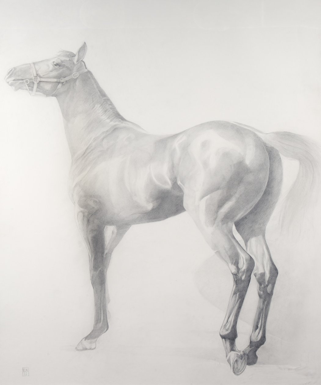 Kicking Off, Seri 3, 2011 (kağıt üzerinde grafit) by Emma Kennaway