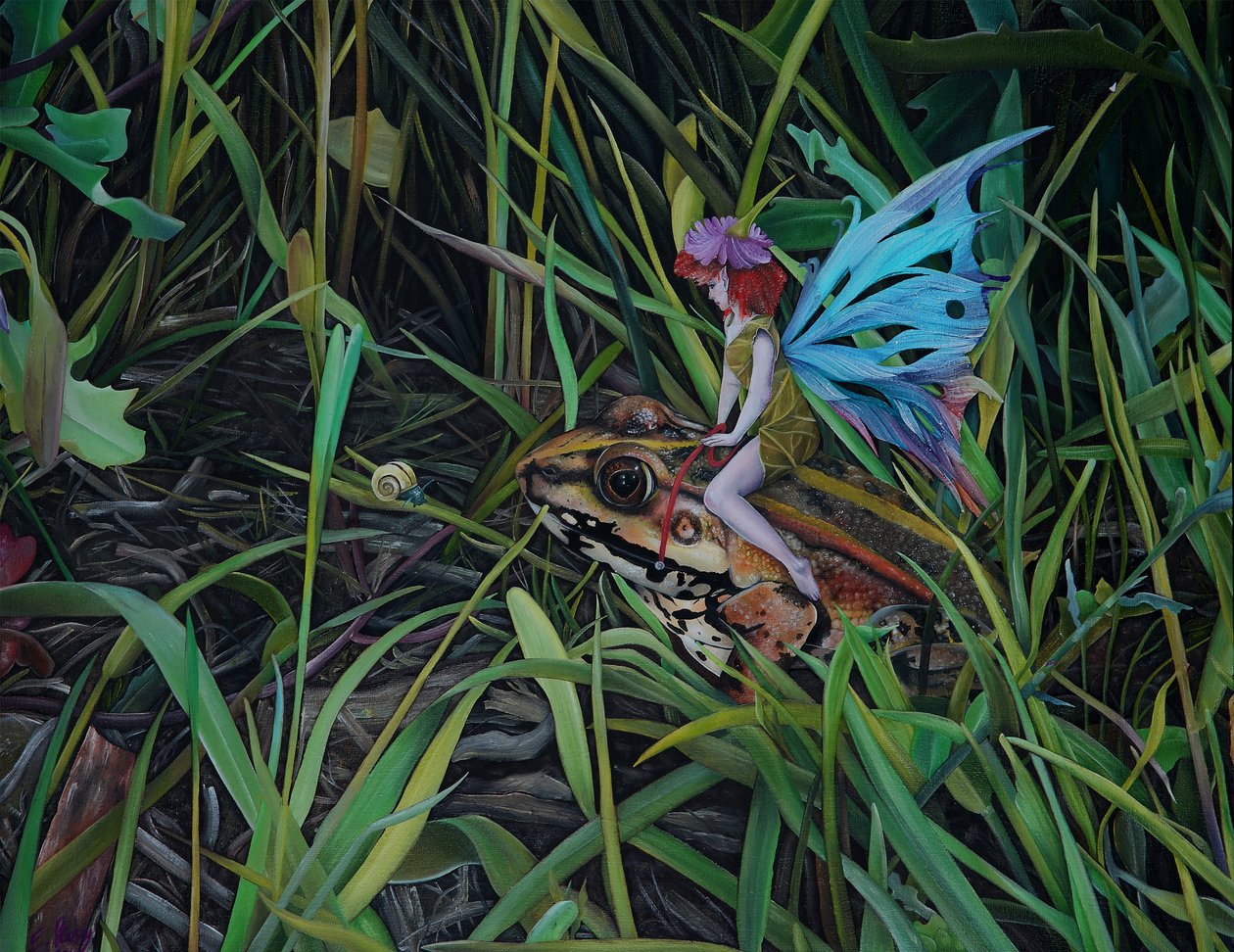 A Fellow Traveller, 2022 (tuval üzerine yağlıboya) by Emma Pewsey