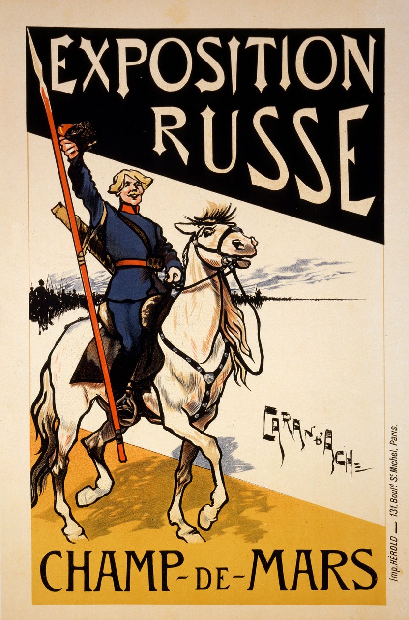 Champs de Mars'taki Rus Sergisi Posteri, Paris, c.1910 by Emmanuel Poire Caran D