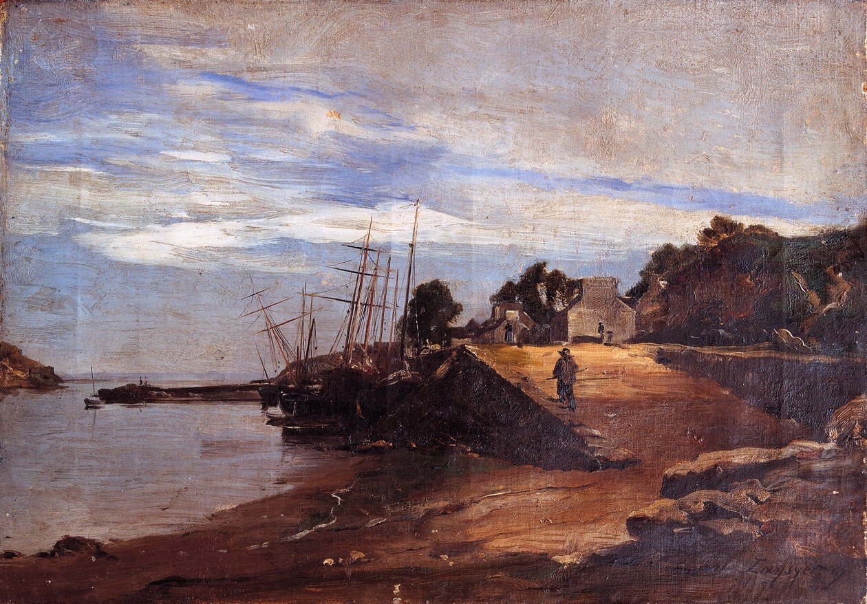 Douarnenez, Port Ru, tekneler by Emmanuel Lansyer