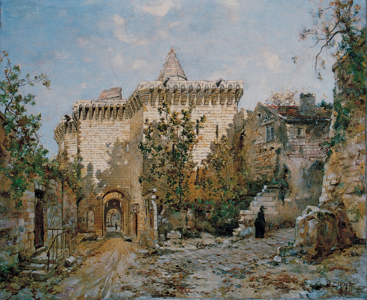 Loches kalesine açılan kapı. 1888 (tuval üzerine yağlı boya) by Emmanuel Lansyer