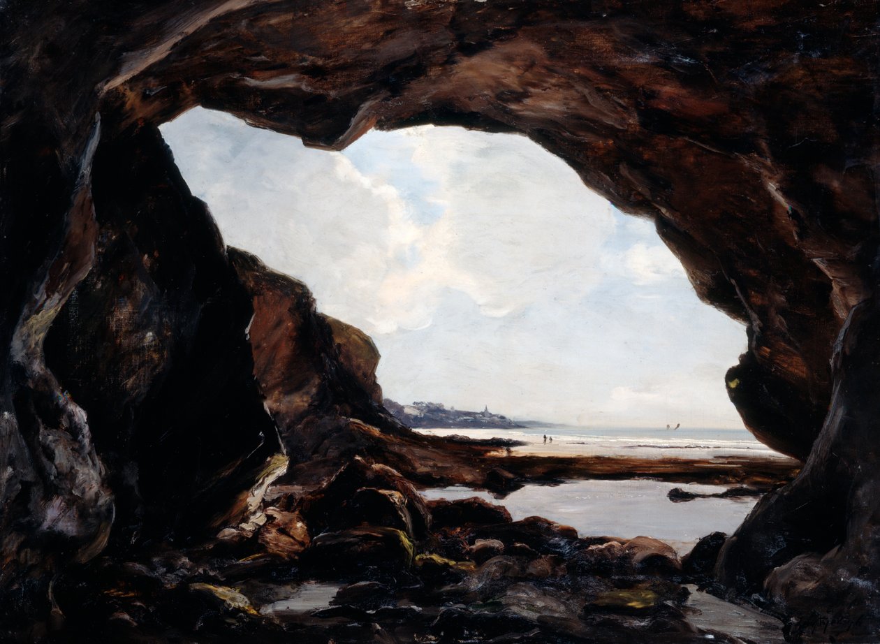 Ris Mağarası, Douarnenez, 1876 by Emmanuel Lansyer