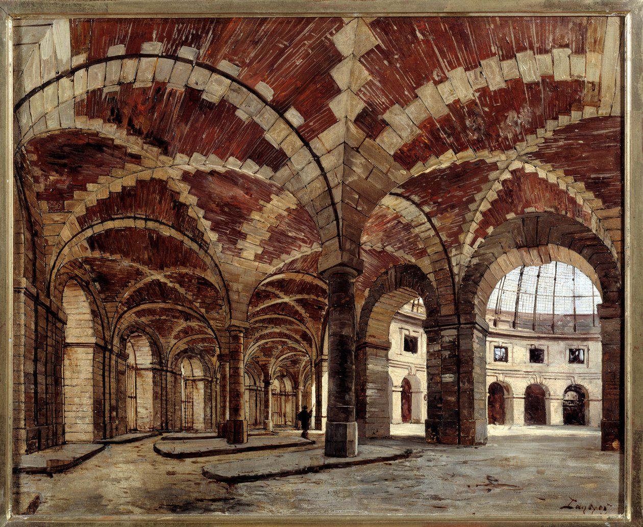 Eski buğday salonunun iç görünümü. Emmanuel Lansyer