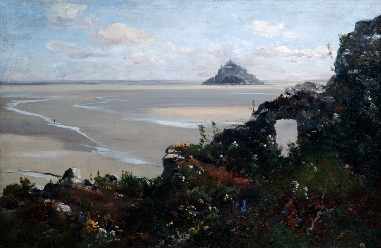 Mont Saint-Michel, 1881 by Emmanuel Lansyer