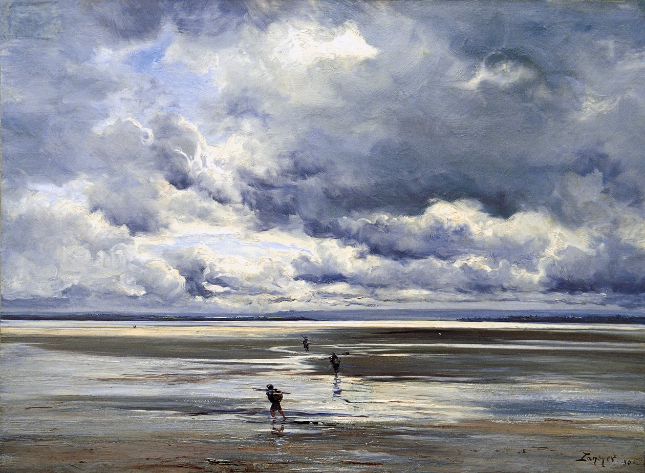 Avranche'a doğru bakarak gelgitte saldırılar by Emmanuel Lansyer