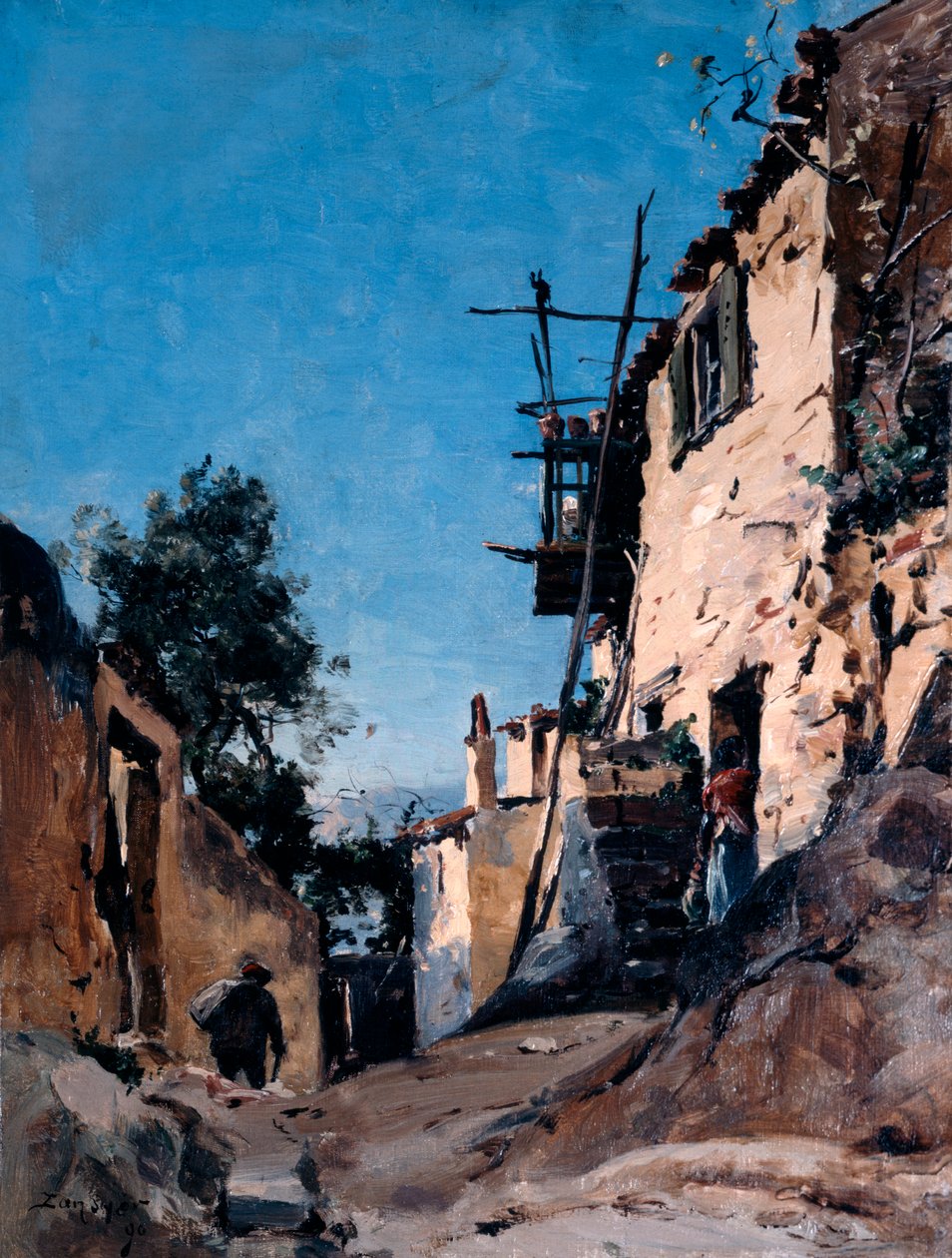 Mezarlığın Altındaki Eski Şehir, Menton, 1890 by Emmanuel Lansyer