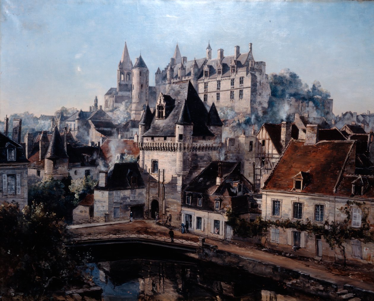 Cordelieres Limanı ve Loches Kalesi, 1891. by Emmanuel Lansyer