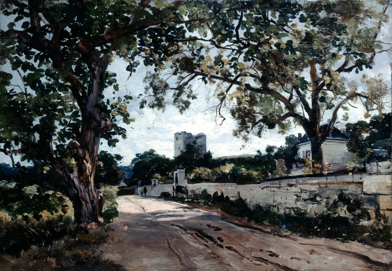 Akşam Mauvieres'e Giden Yol, 1884. by Emmanuel Lansyer