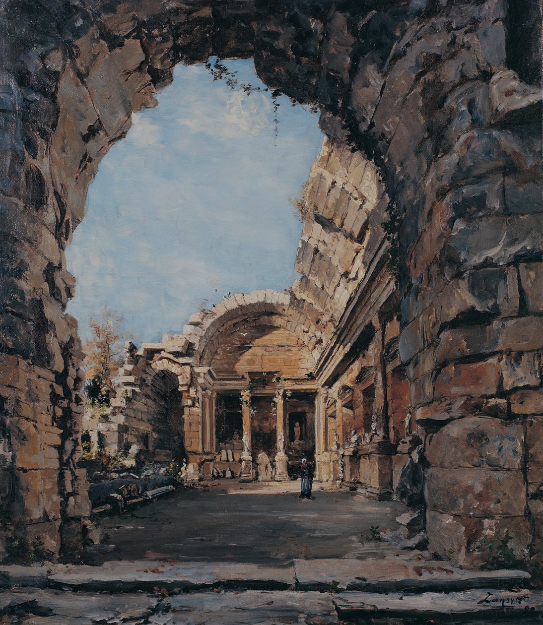 Diana tapınağı, Nîmes by Emmanuel Lansyer