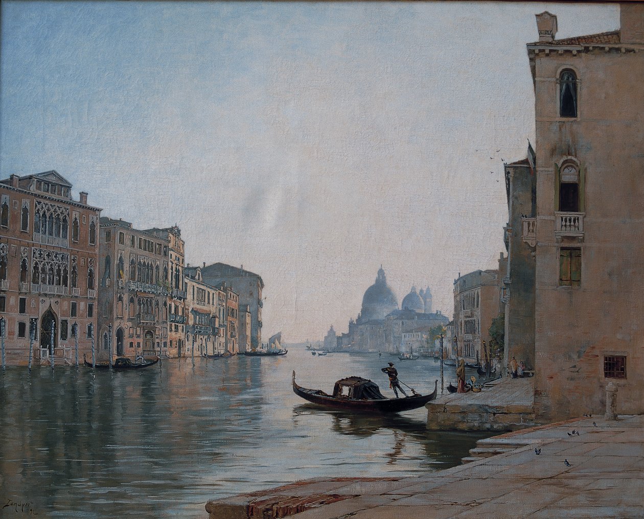 Venedik, Büyük Kanal, Eylül 1892 (tuval üzerine yağlıboya) by Emmanuel Lansyer
