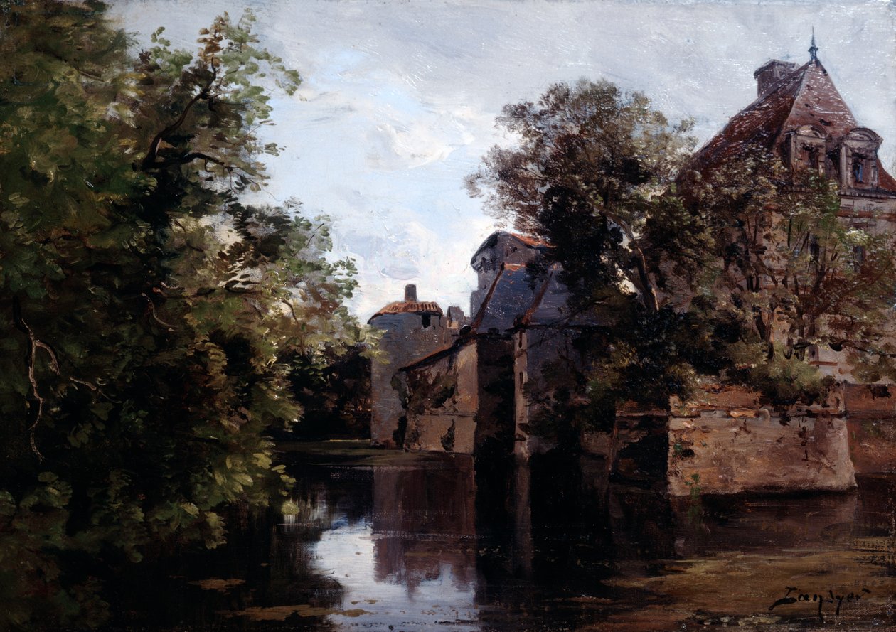 Louis XIII Altında İnşa Edilmiş Bir Şatodan Görünüm, Saint Loup, 1882 by Emmanuel Lansyer
