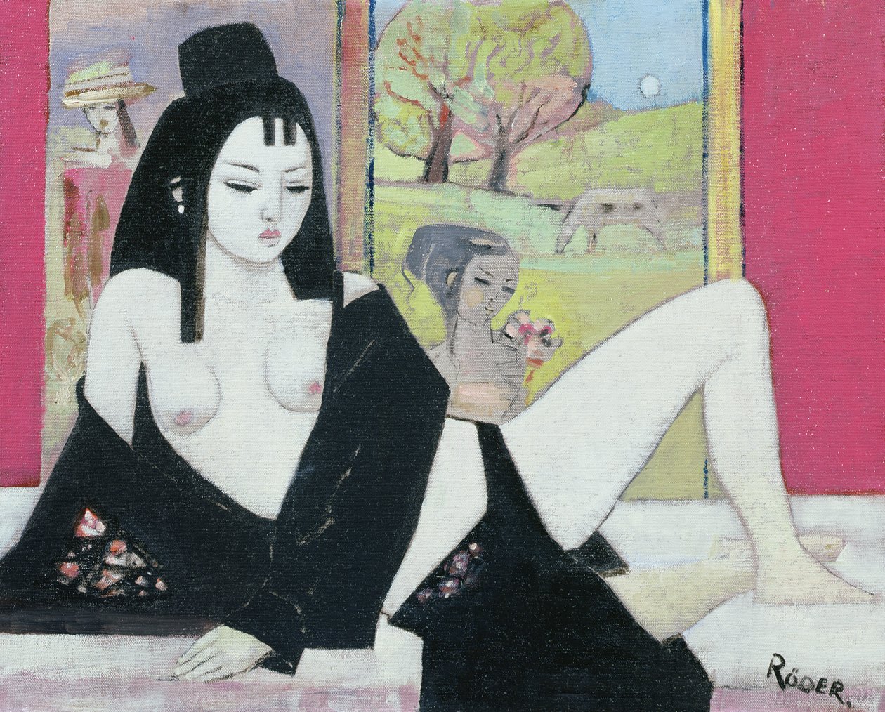 Siyah Kimono, 2008 (gemide yağ) by Endre Roder
