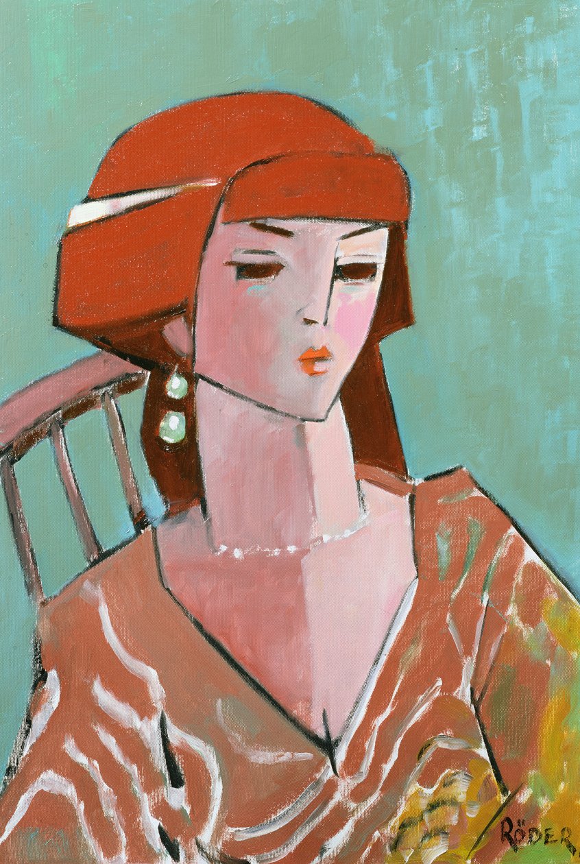 Carole R, 2007 (tuval üzerine yağlı boya) by Endre Roder