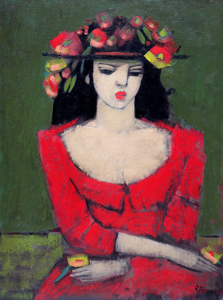 Fleur (tuval üzerine yağlı boya) by Endre Roder