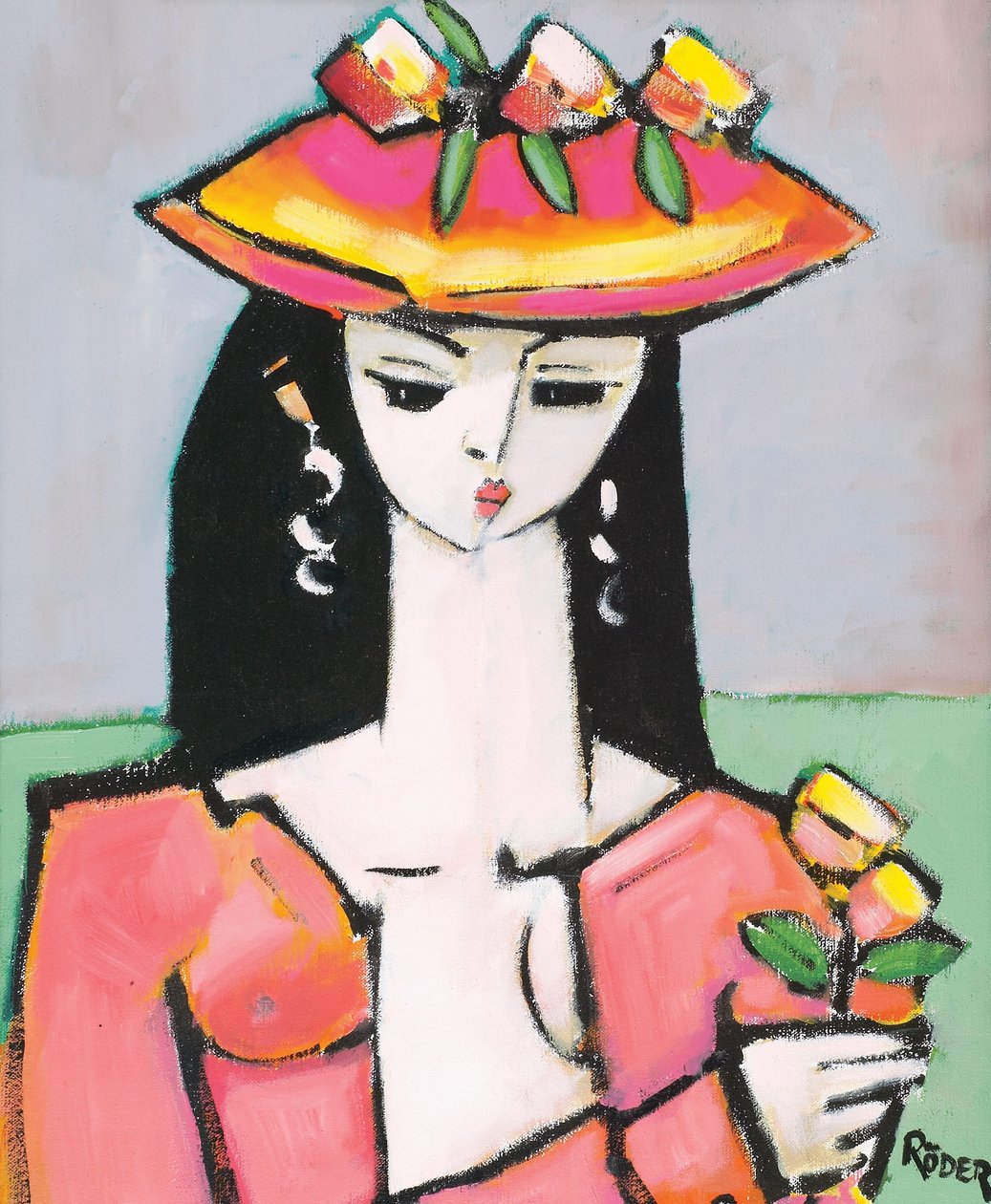 Molly (tuval üzerine yağlı boya) by Endre Roder
