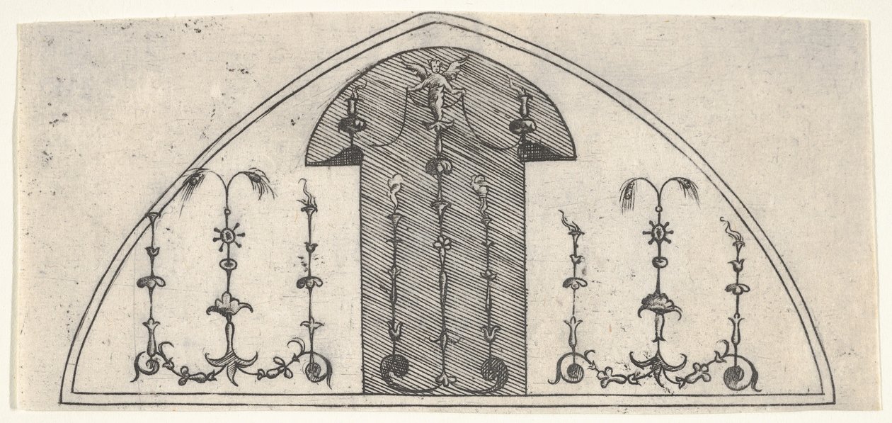 Neşter şeklindeki grotesk süslemeli panel, 1541. by Enea Vico