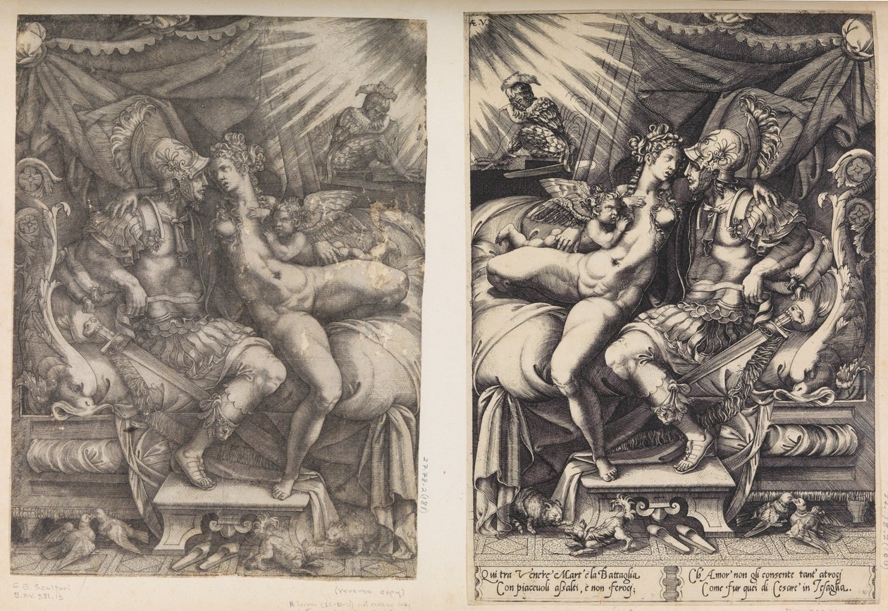 Mars ve Venüs, 1543. by Enea Vico