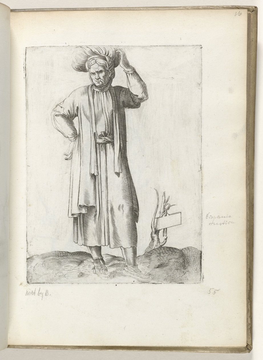İspanyol toprak adamı ca. 1550 Çağdaş tüccarların tutumu (dizi başlığı) by Enea Vico