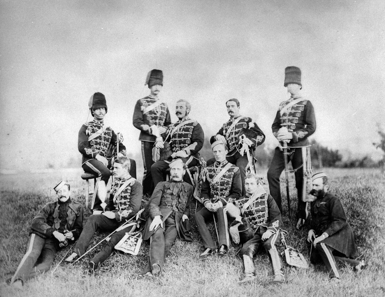 Bir Grup İngiliz Ordusu Subayı, c.1870-90 by English Photographer