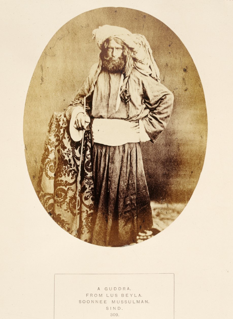 A Guddra, from Lus Beyla, Soonnee Mussulman, Sind, from The People of India, J. Forbes Watson tarafından, 1868