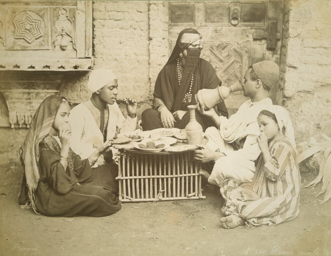 Mısırlı Bir Aile, c.1878 by English Photographer