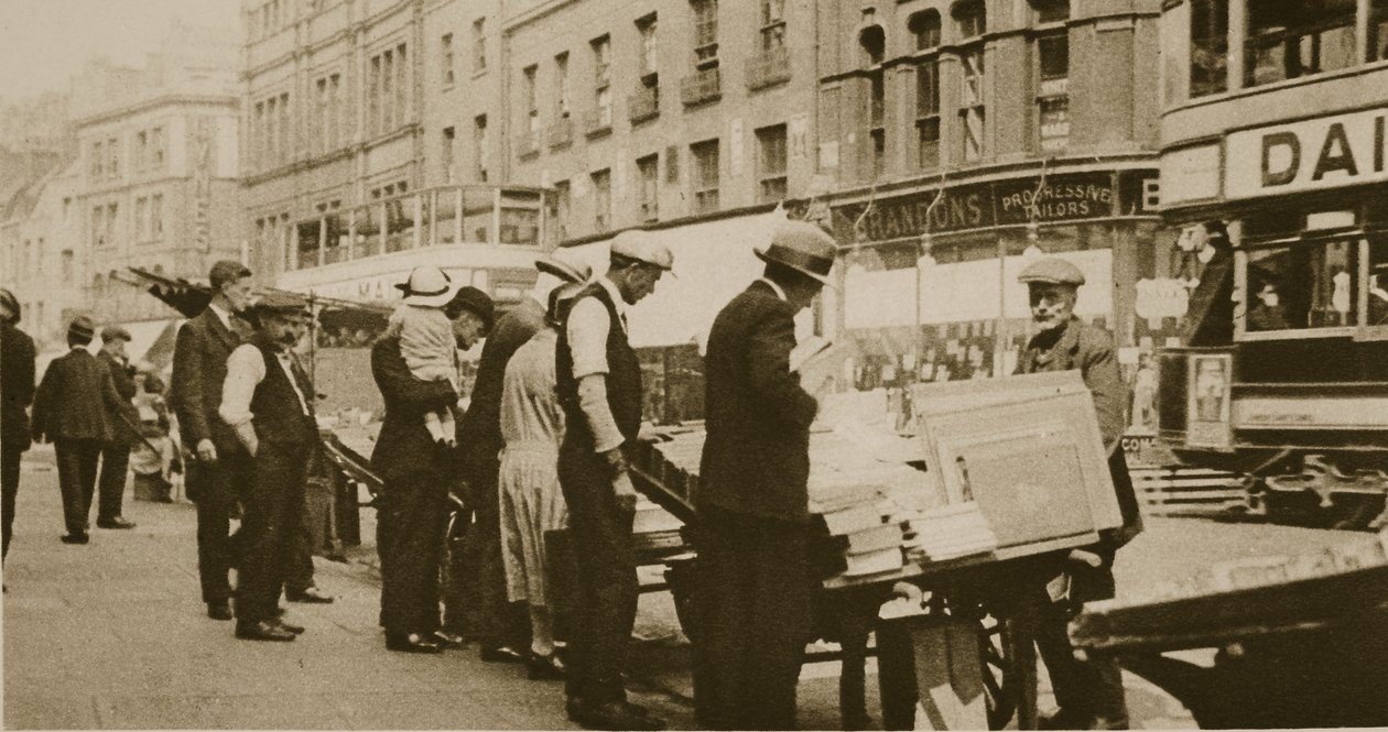 Açık hava kitap pazarı, Shoreditch (sepya fotoğraf) by English Photographer