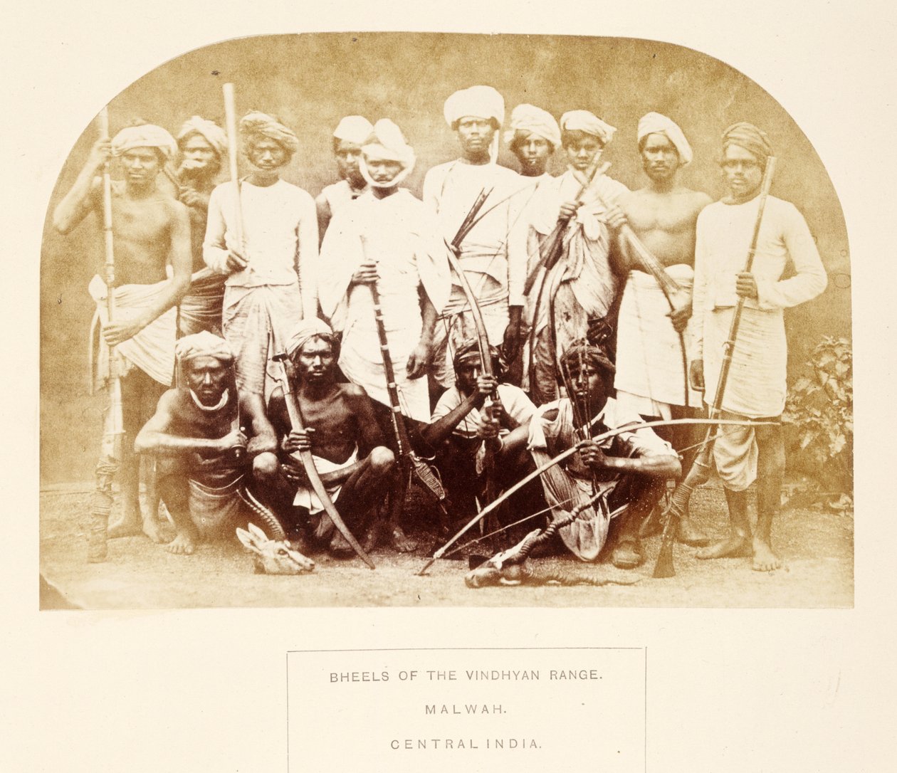 Bheels of the Vindhyan Range, Malwah, Central India, from The People of India, J. Forbes Watson tarafından, 1868